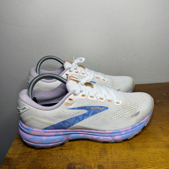 Brooks Shoes - Brooks Ghost 15 Running Shoes Womens Size 8.5 White Purple 1203801B177